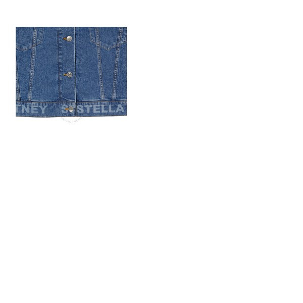 스텔라 맥카트니 스텔라 맥카트니 Stella Mccartney Medium Blue Salt And Pepper Logo Oversize Denim Jacket 6D0045 3SOH86-4402