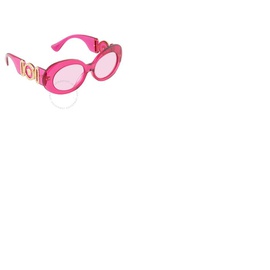 베르사체 Versace Fuchsia Oval Ladies Sunglasses VE4426BU 5334/5 54