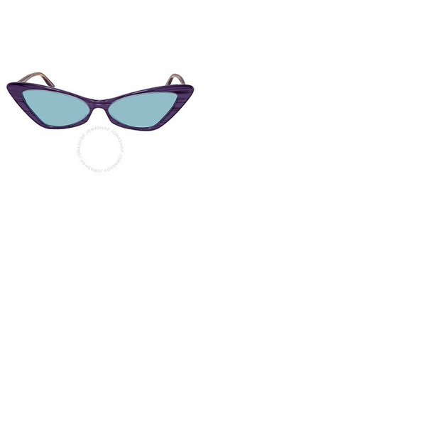 구찌 구찌 Gucci Green Cat Eye Ladies Sunglasses GG0708S 004 61