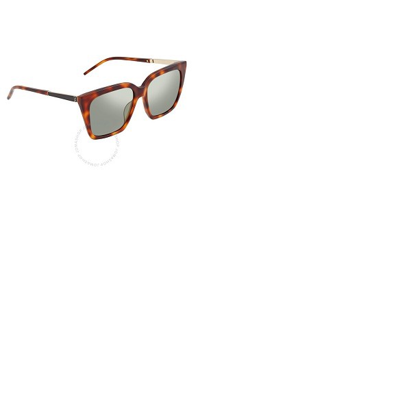 생로랑 생로랑 Saint Laurent Green Square Ladies Sunglasses SL M100 003 56