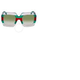 구찌 Gucci Green Gradient Square Sunglasses GG0178S 001 54