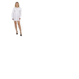 T by Alexanderwang Ladies White Twist Front Shirt Dress 4WC4226197-100