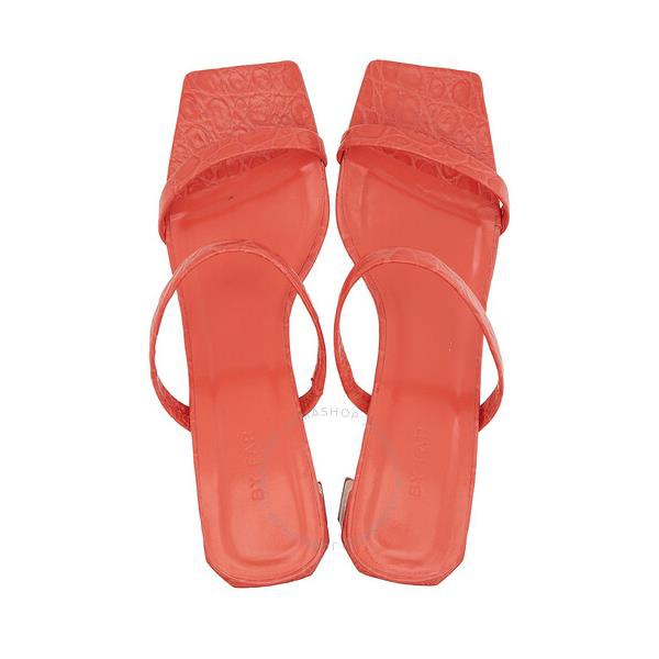  바이 파 By Far Ladies Coral Red Tanya Leather Sandals 22SSTNYCRACCE