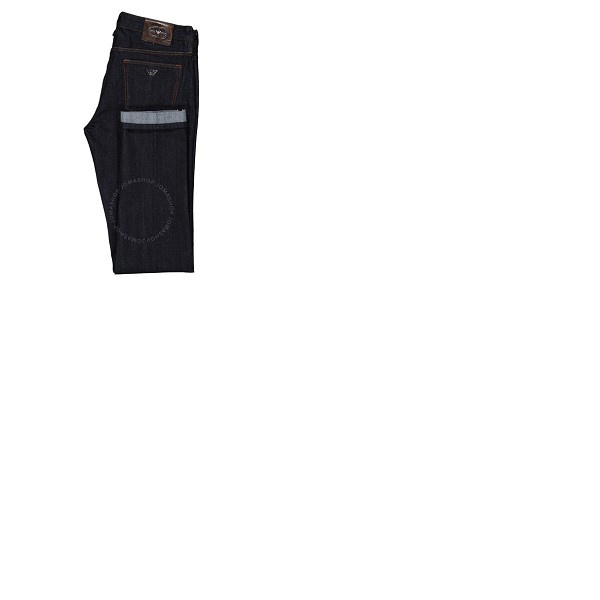  Emporio Armani Denim Blue Selvedge Comfort J75 Slim-Fit Jeans 6L1J75-1DJMZ-0941