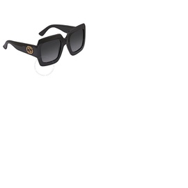 구찌 Gucci Grey Gradient Square Ladies Sunglasses GG0053SN 001 54
