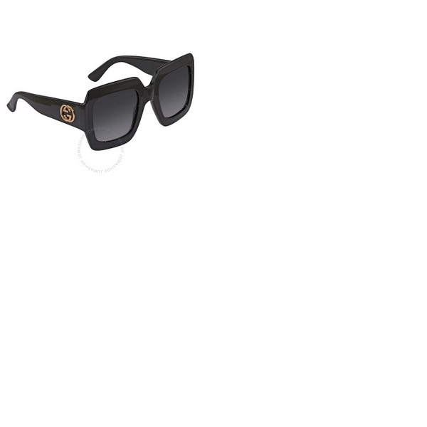 구찌 구찌 Gucci Grey Gradient Square Ladies Sunglasses GG0053SN 001 54