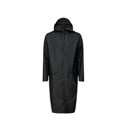 레인스 Rains Unisex Black Longer Lightweight Hooded Jacket 1836