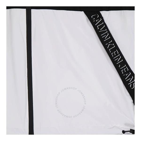 캘빈클라인 Calvin Klein Mens Black Color Block Windbreaker With Shadow Logo J319230-YAF