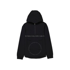Calvin Klein Mens Anorak Black Beauty Logo-Print Hooded Jacket 4MF2O526-001
