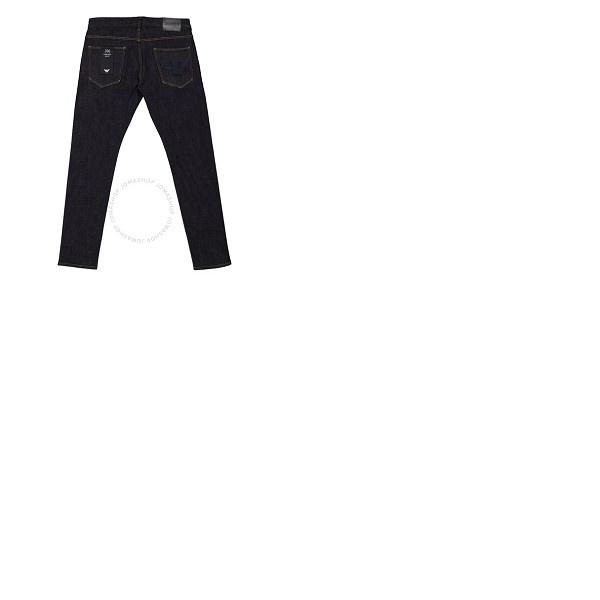  Emporio Armani Mens Confort Denim Monogram Embroidered Pocket J06 Slim-Fit Jeans 6L1J06-1DMWZ-F942
