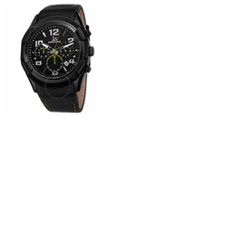 Joshua And Sons Joshua & Sons Chronograph Black Dial Black Leather Mens Watch JS69YL