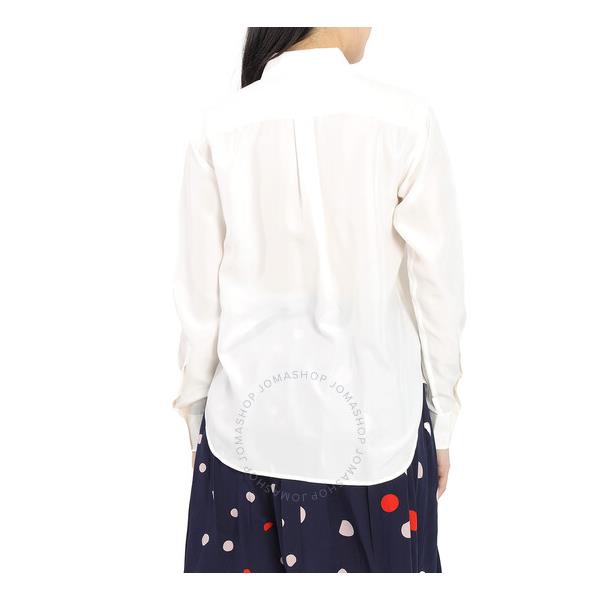 폴로랄프로렌 폴로 랄프 로렌 Polo Ralph Lauren Ladies White Silk B로아 ROAD클랏 CLOTH Shirt 211792509001