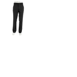 버버리 Burberry Black Wool Twill Stripe Detail Tailored Trousers 4558247