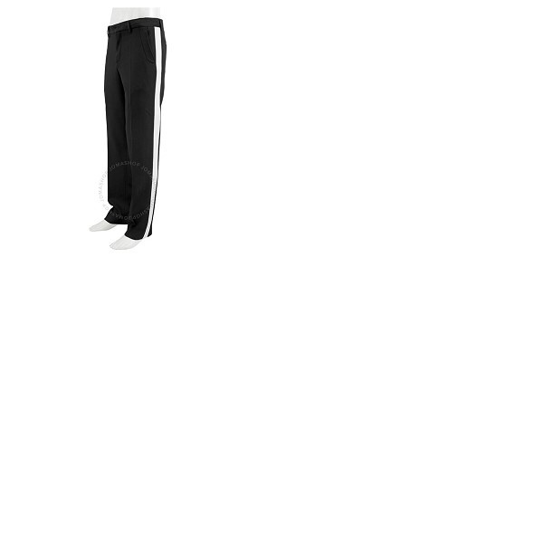 버버리 버버리 Burberry Black Wool Twill Stripe Detail Tailored Trousers 4558247