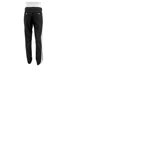버버리 버버리 Burberry Black Wool Twill Stripe Detail Tailored Trousers 4558247