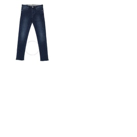 Emporio Armani Mens Denim Blue Cotton-Blend Straight-Leg Jeans 6L1J75-1DIMZ-0942