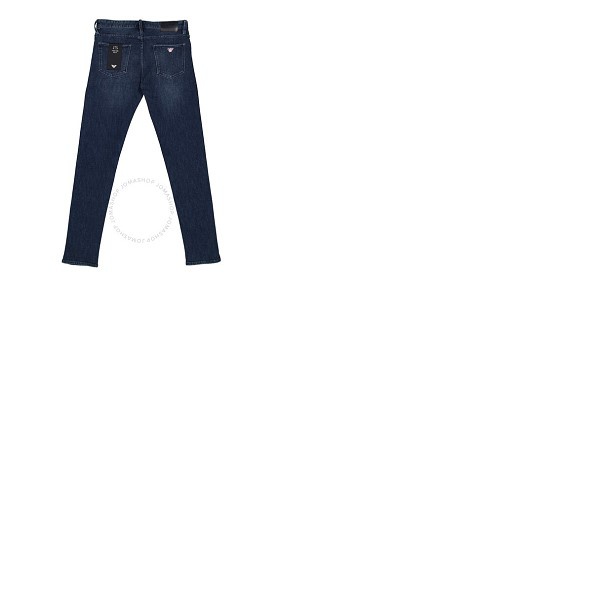  Emporio Armani Mens Denim Blue Cotton-Blend Straight-Leg Jeans 6L1J75-1DIMZ-0942