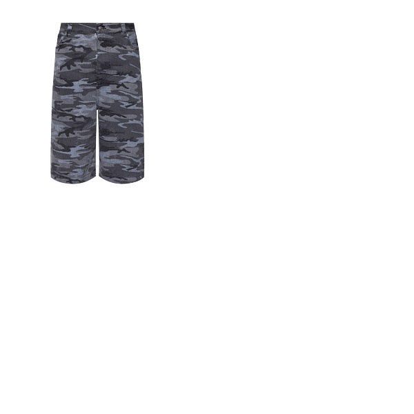 발렌시아가 발렌시아가 Balenciaga Mens Washed Black CA모우 MOU Printed Bermuda Shorts 641464 TJW55 1055