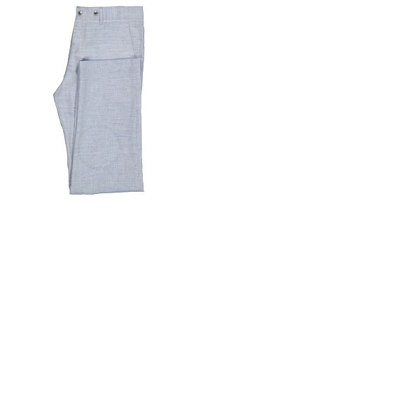 버버리 버버리 Burberry Mens Light Blue Melange Tailored Trousers 8029883