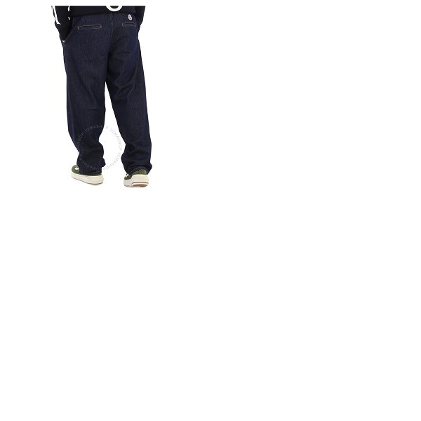 몽클레어 몽클레어 Moncler Mens Dark Blue Drawstring Straight-Leg Trousers H10912A00023-595YP-780