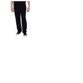 발망 Balmain Mens Black Straight-leg Crepe Trousers XH0PO010VC20-0PA