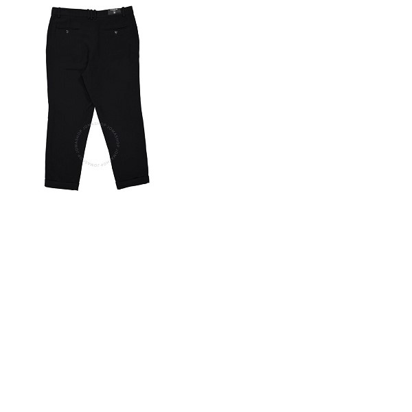 발망 발망 Balmain Mens Black Straight-leg Crepe Trousers XH0PO010VC20-0PA