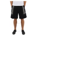 베르사체 Versace Mens La Greca Bermuda Shorts In Black 1005301-1A03232-5B010