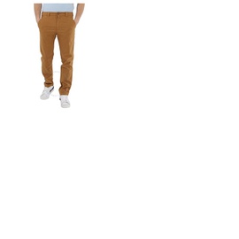 Kenzo Mens Tabac Slim-fit Logo-patch Trousers FC55PA1051TA-87
