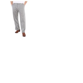 버버리 Burberry Mens Light Pebble Grey Cashmere Blend Jersey Wide-leg Pants 4559315