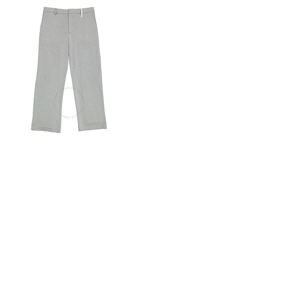 버버리 버버리 Burberry Mens Light Pebble Grey Cashmere Blend Jersey Wide-leg Pants 4559315