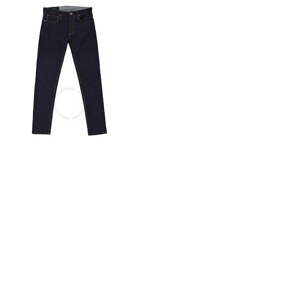  Emporio Armani Mens Blue Logo-Patch Slim-Fit Jeans 6K1J75-1DI5Z-0941
