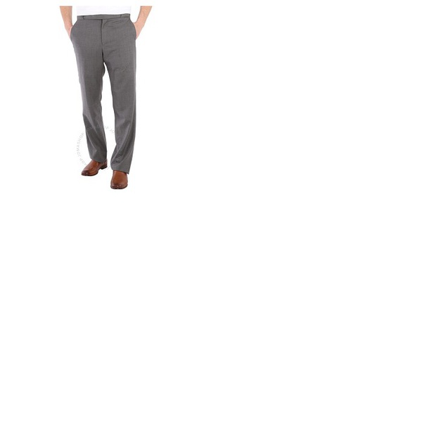 버버리 버버리 Burberry Charcoal Grey Wool English Fit Tailored Trousers With Belt Detail 4559240