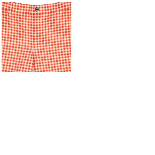 버버리 버버리 Burberry Mens Red Pattern Cut-out Back Gingham Stretch Cotton Trousers 4563541