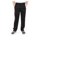 버버리 Burberry Mens Straight-leg Side Stripe Cotton-blend Trousers 4563527