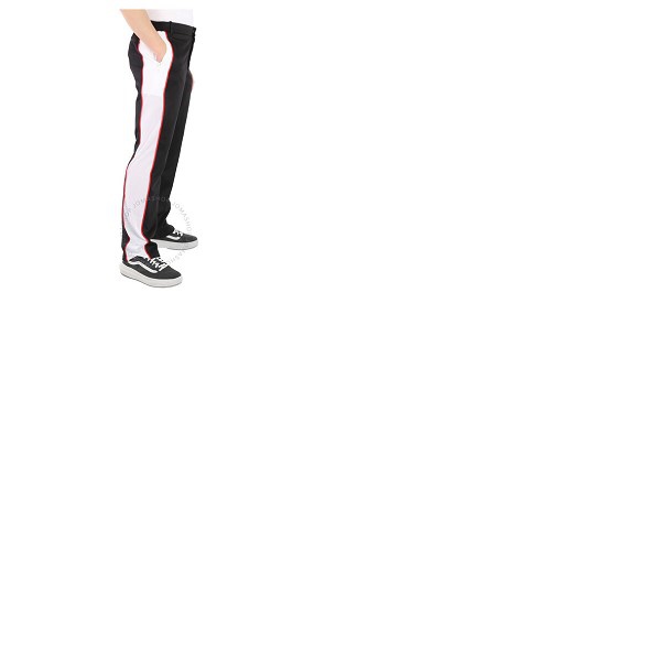 버버리 버버리 Burberry Mens Straight-leg Side Stripe Cotton-blend Trousers 4563527