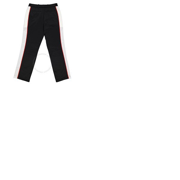 버버리 버버리 Burberry Mens Straight-leg Side Stripe Cotton-blend Trousers 4563527