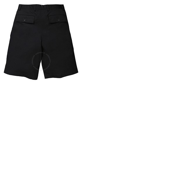 버버리 버버리 Burberry Black Icon Stripe Detail Cotton Twill Tailored Shorts 8031460
