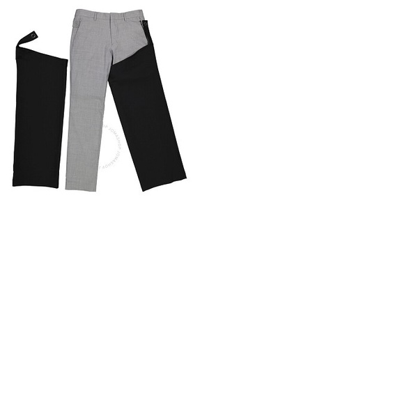 버버리 버버리 Burberry Mens Grey Casual Wool Trousers 4558229