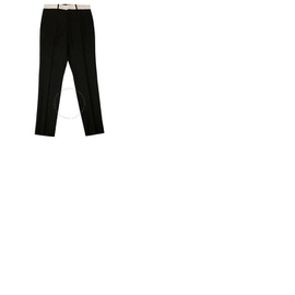 버버리 Burberry Mens Black Straight-Leg Tailored Trousers 4559188
