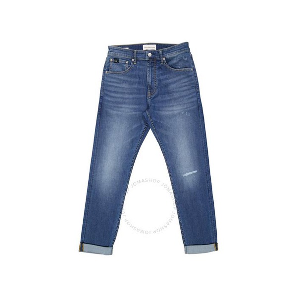 캘빈클라인 Calvin Klein Jeans Mens 37.5 Distressed Modern Taper Jeans J320649-1A4