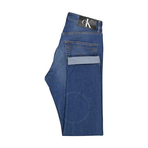 캘빈클라인 Calvin Klein Jeans Mens 37.5 Distressed Modern Taper Jeans J320649-1A4