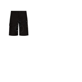버버리 Burberry Mens Black Zander Cargo Shorts 8041456