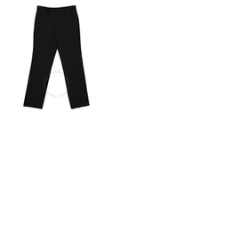 버버리 Burberry Mens Black Tailored Straight Leg Virgin Wool Pants 8045466
