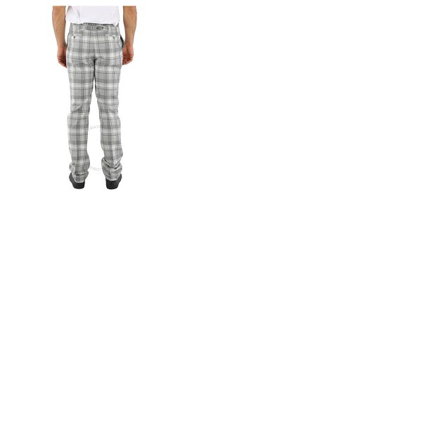 톰브라운 톰브라운 Thom Browne Mens Medium Grey Hairline Madras Check Classic Backstrap Trouser MTC001A-07845