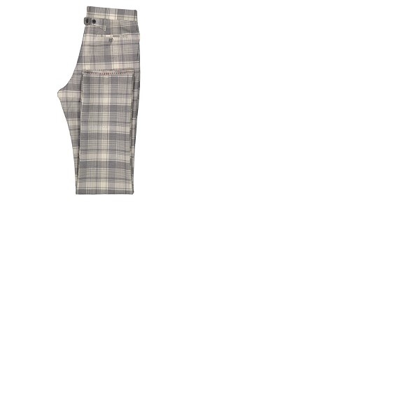 톰브라운 톰브라운 Thom Browne Mens Medium Grey Hairline Madras Check Classic Backstrap Trouser MTC001A-07845
