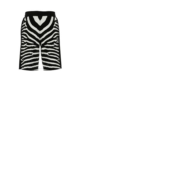 버버리 버버리 Burberry Mens Janson Zebra Print Wool Blend Knit Shorts 8029411