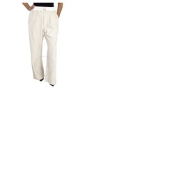 앰부쉬 Ambush Asparagus White Cotton Blend Monogram Sweatpants BMCH005S22JER001-0101