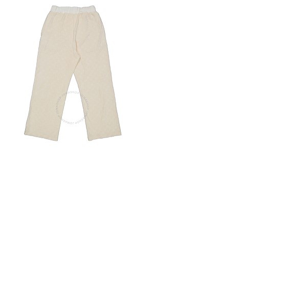  앰부쉬 Ambush Asparagus White Cotton Blend Monogram Sweatpants BMCH005S22JER001-0101
