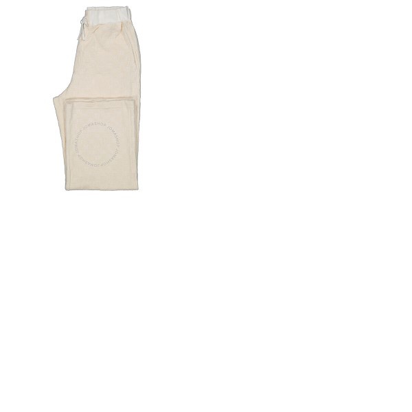  앰부쉬 Ambush Asparagus White Cotton Blend Monogram Sweatpants BMCH005S22JER001-0101