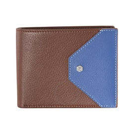 Picasso And Co Two-Tone Leather Wallet- Tan/Blue PLG1767TAN